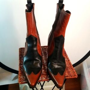 BeBe black&brown western Chelsea boot 7